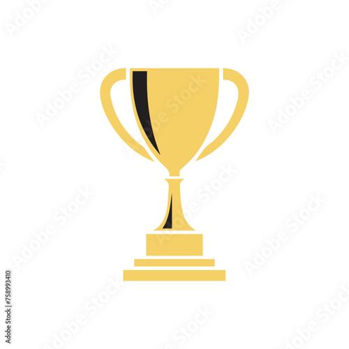 trophy icon in trendy flat style
