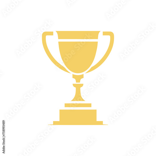 trophy icon in trendy flat style