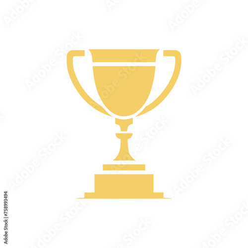 trophy icon in trendy flat style
