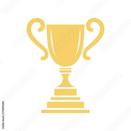 trophy icon in trendy flat style