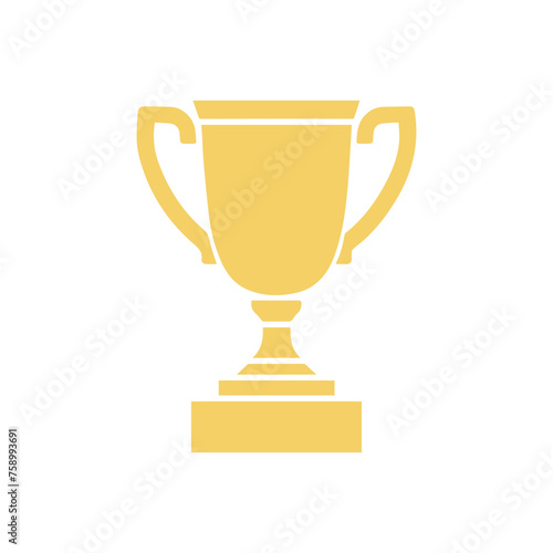 trophy icon in trendy flat style