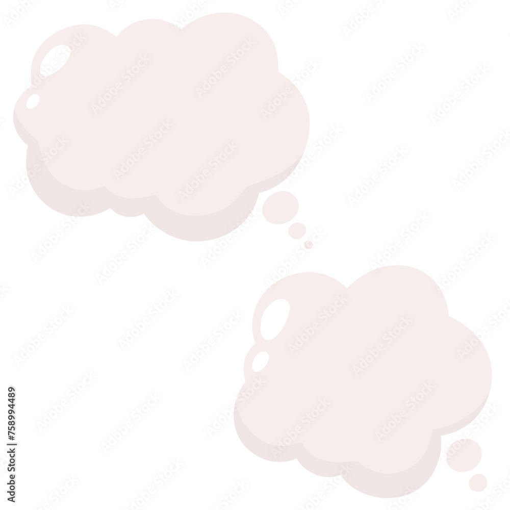 Speech bubbles, text balloons in cartoon flat style. Vector isolates. Speech bubbles, text balloons in cartoon flat style. Vector isolates.