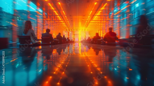 Group of People Sitting in Brightly Lit Room