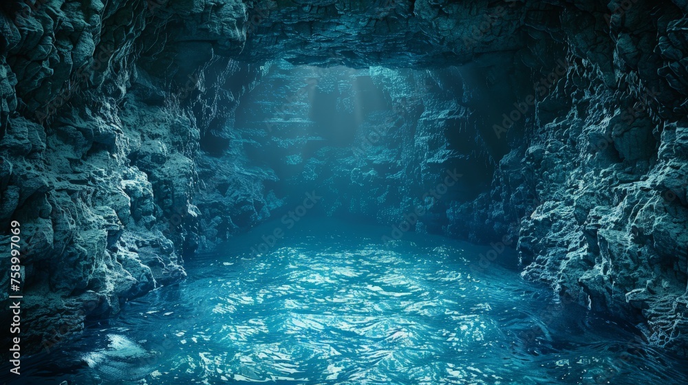 Subterranean Water Outflow - obrazy, fototapety, plakaty 
