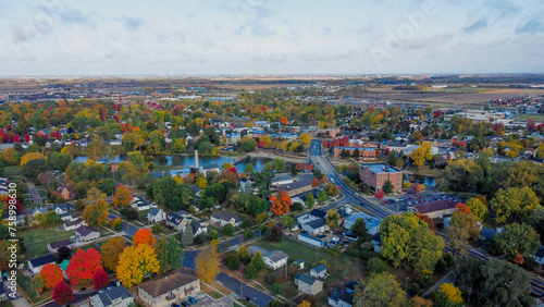 Canvas-taulu Dundee Michigan Drone Photography