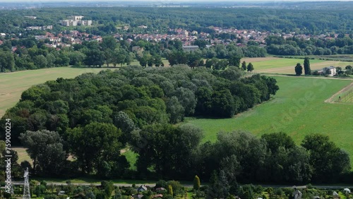 Beautiful Landscape Nature Reserve Pulawy Aerial View Poland photo