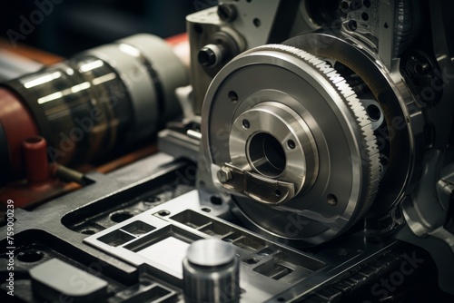 Close-Up View of a Belleville Washer Amidst a Collection of Mechanical Components