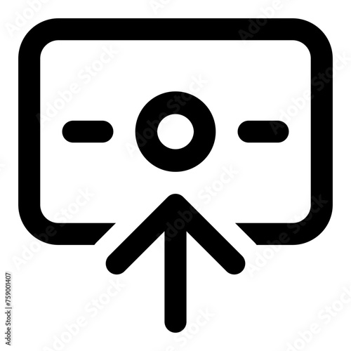 Top up money icon in outline style. Simple cash vector illustration — pixel-perfect icon