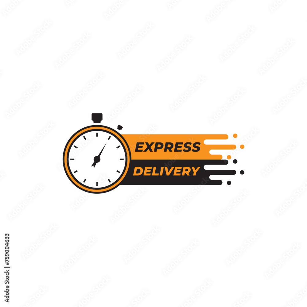 stopwatch delivery express vector template stopwatch delivery express vector template