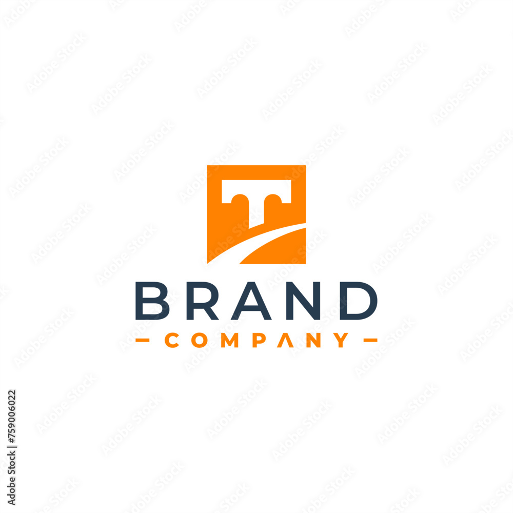 Fototapeta premium initial letter t logo design