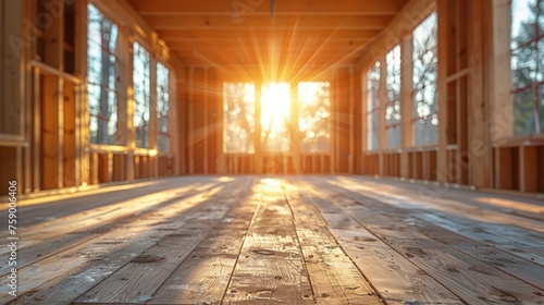 Sunlit Wooden Floor