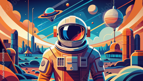 Astronaut and space exploration.