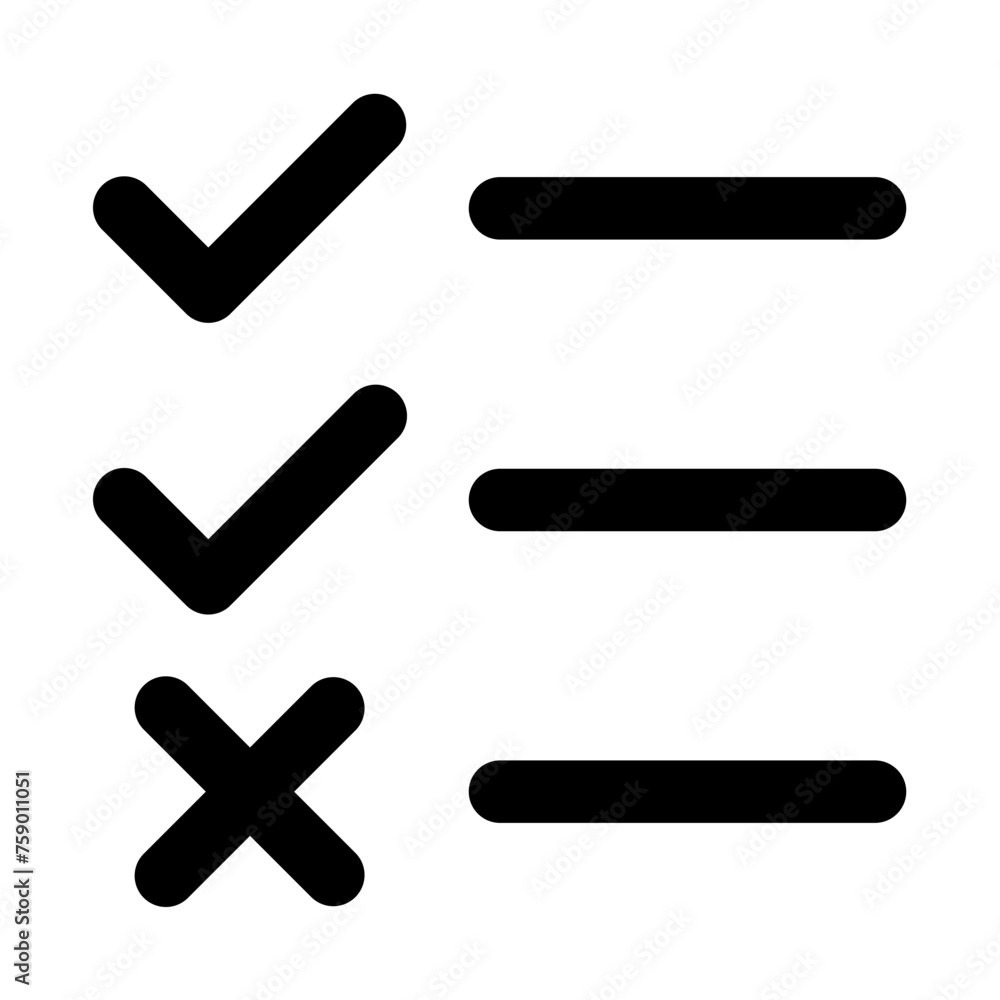 Checklist icon in outline style. Simple todo vector illustration — pixel-perfect icon Checklist icon in outline style. Simple todo vector illustration — pixel-perfect icon