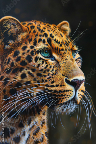 Closeup of a leopard's face © overrust