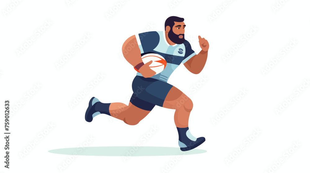 rugby icon  flat vector isolated on white background