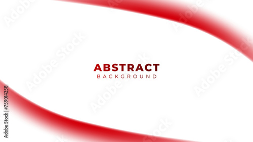 Red wavy element design template vector, red flowing corner background