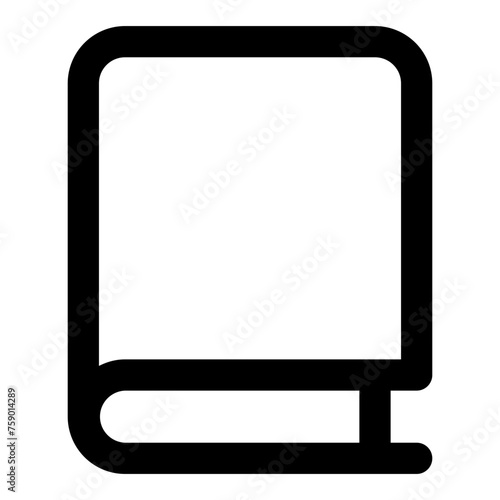 Book icon in outline style. Simple guide symbol vector illustration — pixel-perfect icon. photo