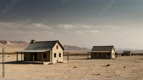 abandoned house in the desert