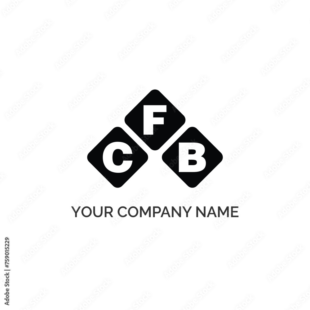 Fototapeta premium CFB letter logo design on white background. CFB logo. CFB creative initials letter Monogram logo icon concept. CFB letter design