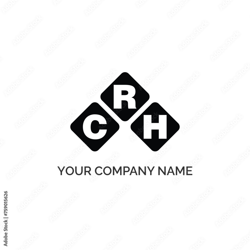 CRH letter logo design on white background. CRH logo. CRH creative initials letter Monogram logo icon concept. CRH letter design CRH letter logo design on white background. CRH logo. CRH creative initials letter Monogram logo icon concept. CRH letter design