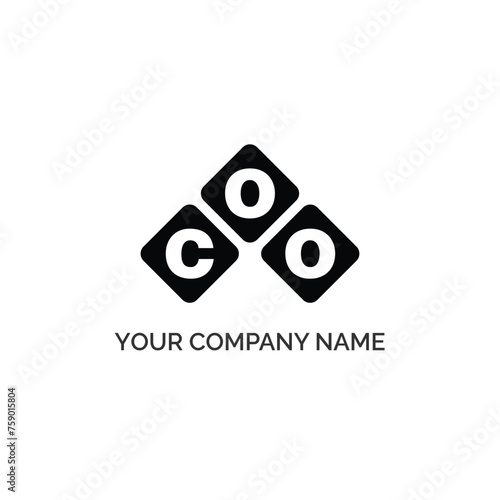 COO letter logo design on white background. COO logo. COO creative initials letter Monogram logo icon concept. COO letter design
