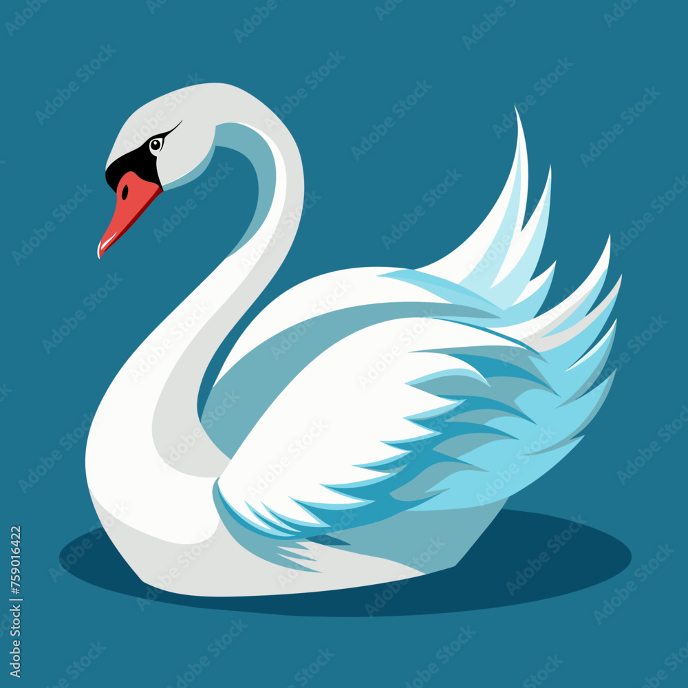 Fototapeta premium swan vector illustration