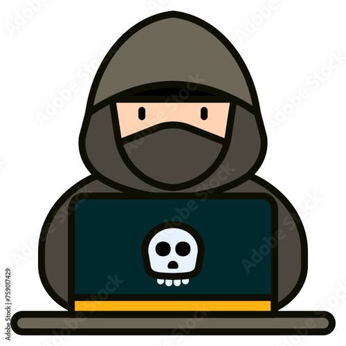 icons about people's jobs in general, the colored icons show a person's profession