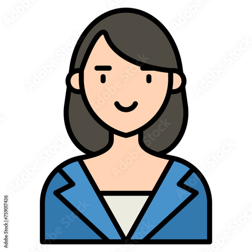 icons about people's jobs in general, the colored icons show a person's profession