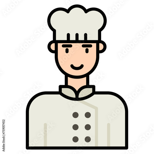 icons about people's jobs in general, the colored icons show a person's profession