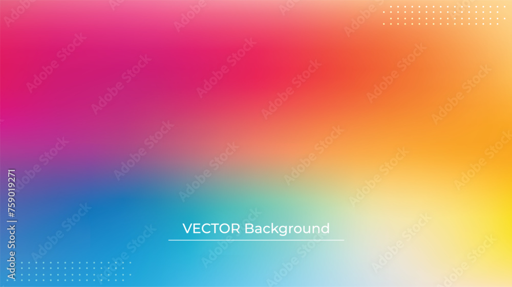 Smooth and blurry colorful gradient mesh background. Modern bright rainbow colors. Easy editable soft colored vector banner template. Premium quality Smooth and blurry colorful gradient mesh background. Modern bright rainbow colors. Easy editable soft colored vector banner template. Premium quality