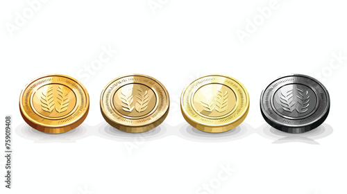 Vector Coins Icon  flat vector isolated on white background