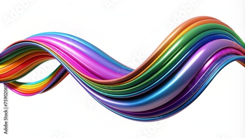 Vector wave lines flowing isolated colorful dynamic. Modern design with lots of bright colors