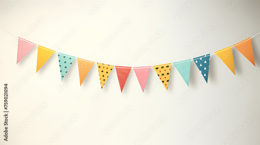 Obraz premium Background filled with colorful holiday flags