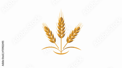 Wheat logo vector business brand flat vector 