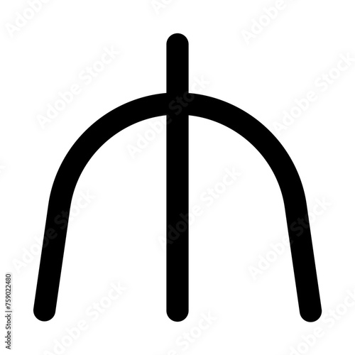 Manat icon in outline style. Simple money currency symbol vector illustration — pixel-perfect icon.