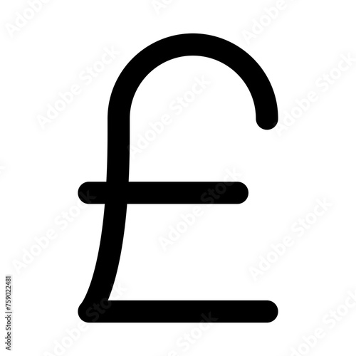 Pound sterling icon in outline style. Simple money currency symbol vector illustration — pixel-perfect icon.