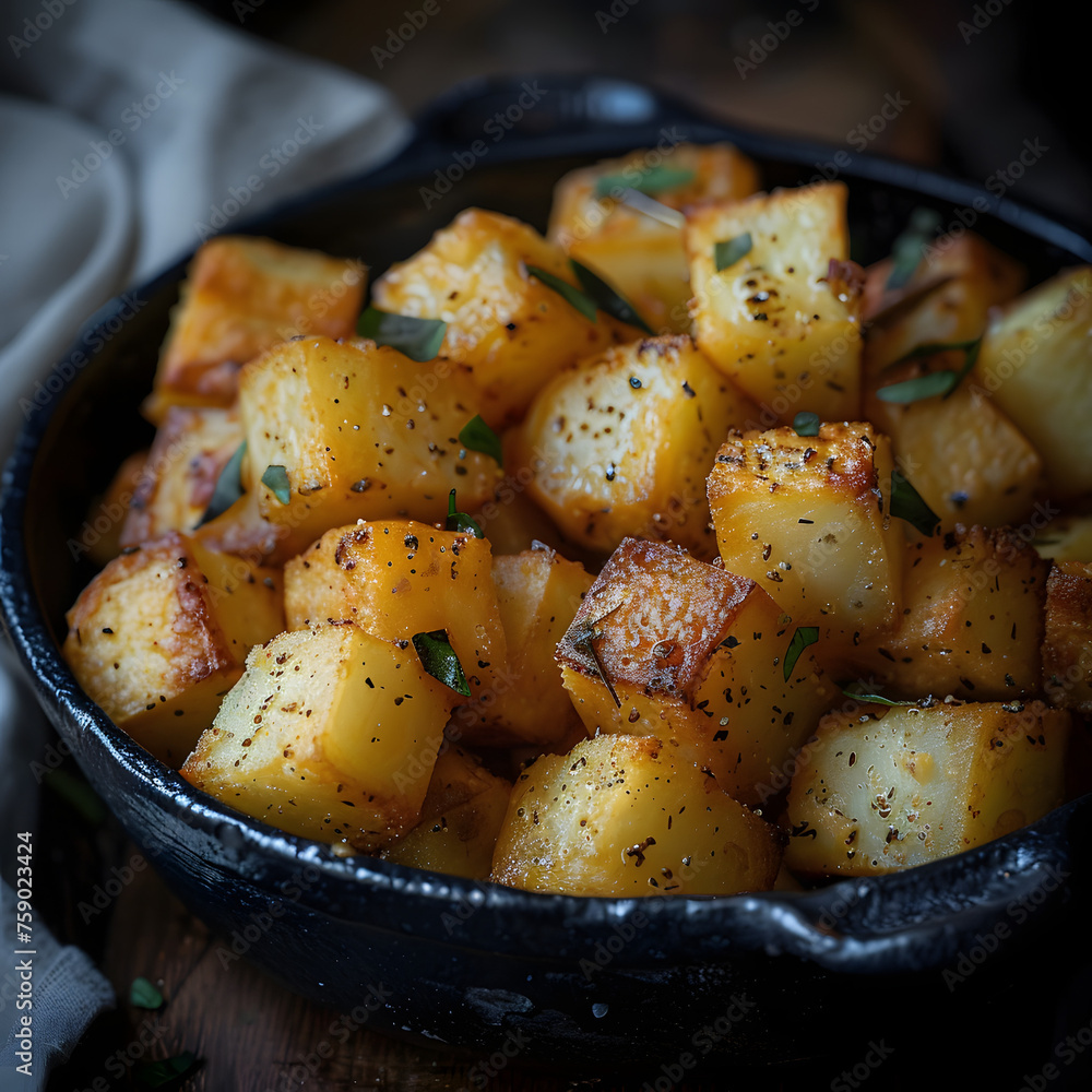 Delicious Baked Potato Cubes generative ai Delicious Baked Potato Cubes generative ai