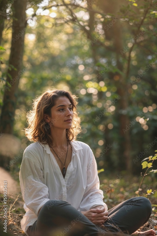 Mindfulness in nature's solace: A therapeutic exchange amid the forest's serene whispers Mindfulness in nature's solace: A therapeutic exchange amid the forest's serene whispers