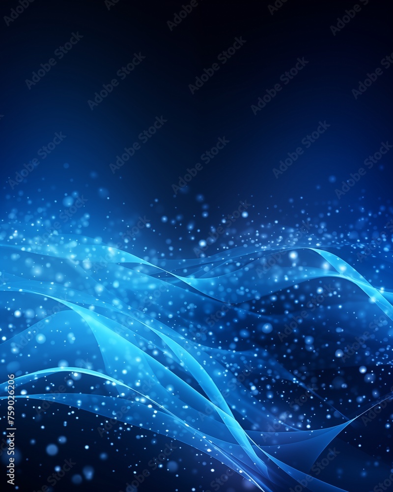 Digital wave with many dots and particles. Abstract dynamic wave background. Technology or science banner.