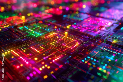 Supercomputer chips with neon tracers