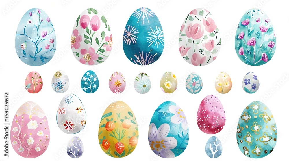 Colorful painted easter bright eggs. Generative AI Colorful painted easter bright eggs. Generative AI