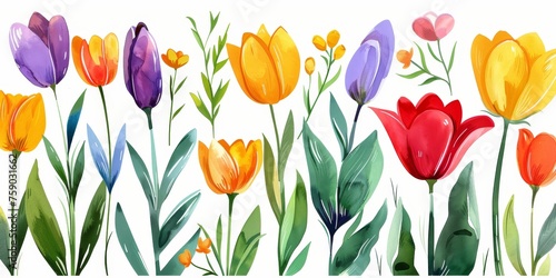 Wallpaper Mural beautiful spring and summer flowers background Torontodigital.ca