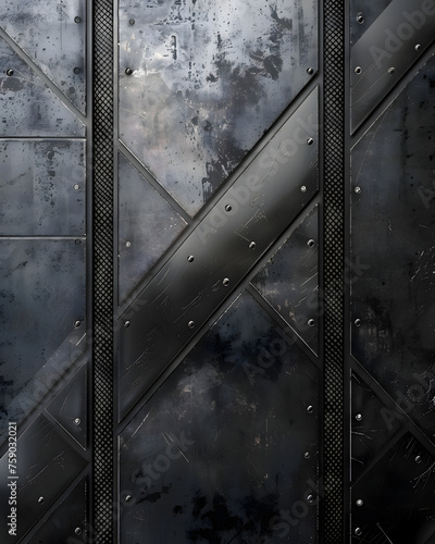 Abstract metal texture background - Carbon design banner © Orkidia
