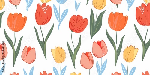 beautiful spring and summer flowers background