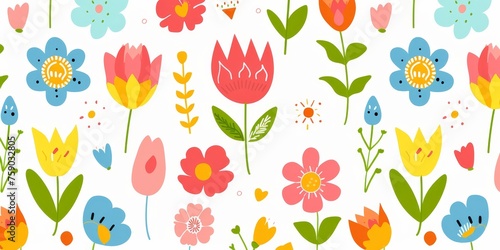 Wallpaper Mural beautiful spring and summer flowers background Torontodigital.ca