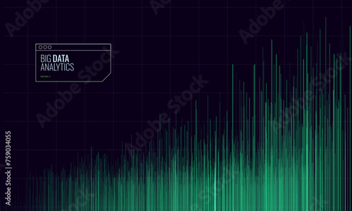 Business Invest Finance Graph Chart of Stock Market Trading Blue Background. Digital Financial Investment Backdrop. Graph Stock Market Lines. Vector Illustration.