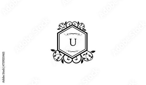 Wedding Card Front Alphabetical Logo