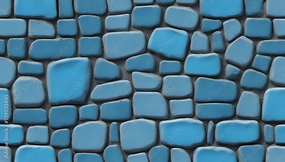 Naklejka premium azure wallpaper for seamless cobblestone wall or road background
