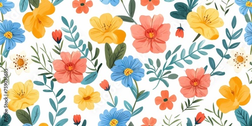 Wallpaper Mural beautiful spring and summer flowers background Torontodigital.ca