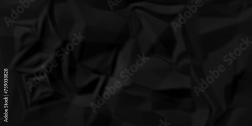 Crumpled paper texture and black crumpled paper texture crush paper so that it becomes creased and wrinkled. Old black crumpled paper sheet background texture.	